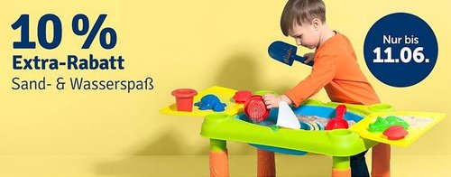 myToys.de 10 % Rabat auf Sand- & Wasserspaß: myToys Sand- und Wasserspieltisch - jetzt 9% billiger