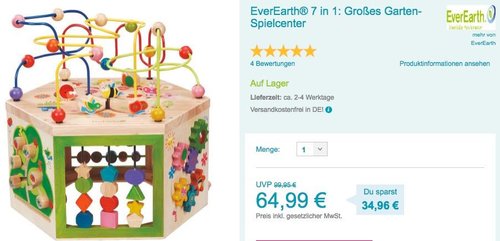 EverEarth® 7 in 1: Großes Garten-Spielcenter - jetzt 11% billiger EverEarth® 7 in 1: Großes Garten-Spielcenter - jetzt 11% billiger