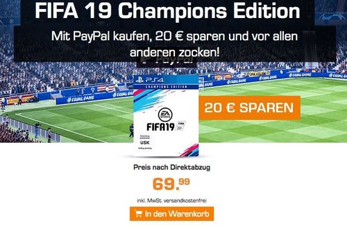 FIFA 19 Champions Edition PS4 - jetzt 22% billiger FIFA 19 Champions Edition PS4 - jetzt 22% billiger