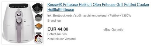 Kesser® Fritteuse Heißluft - jetzt 25% billiger Kesser® Fritteuse Heißluft - jetzt 25% billiger