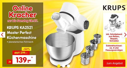 Krups KA2521 Master Perfect Küchenmaschine - jetzt 7% billiger
