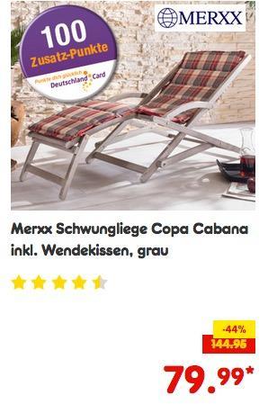 Merxx Schwungliege Copa Cabana inkl. Wendekissen - jetzt 10% billiger