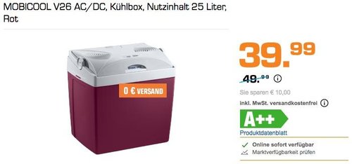 MOBICOOL V26 AC/DC Kühlbox - jetzt 11% billiger MOBICOOL V26 AC/DC Kühlbox - jetzt 11% billiger