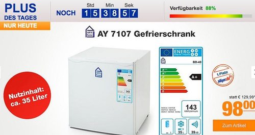ARTE home AY 7107 Gefrierschrank - jetzt 18% billiger