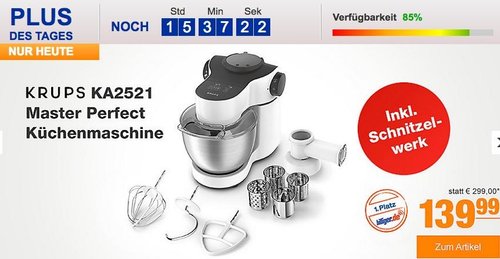 Krups KA2521 Master Perfect Küchenmaschine - jetzt 11% billiger Krups KA2521 Master Perfect Küchenmaschine - jetzt 11% billiger