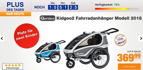 Qeridoo Kidgoo2 Fahrradanhänger Modell 2018 anthrazit oder blau - jetzt 18% billiger Qeridoo Kidgoo2 Fahrradanhänger Modell 2018 anthrazit oder blau - jetzt 18% billiger