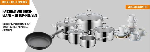 Saturn Aktion auf MWF, Silit, Thomas & Arzberg: z.b. WMF Pfannen-Set 2-tlg, 24 und 28 cm - jetzt 27% billiger