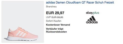 adidas Damen Cloudfoam QT Racer Schuh White/Orange - jetzt 28% billiger adidas Damen Cloudfoam QT Racer Schuh White/Orange - jetzt 28% billiger
