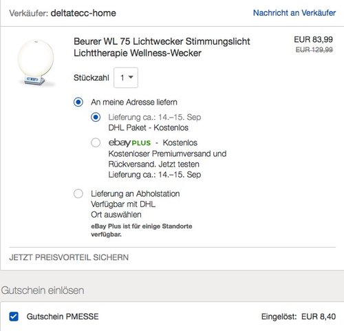 Beurer WL 75 Lichtwecker Stimmungslicht - jetzt 10% billiger