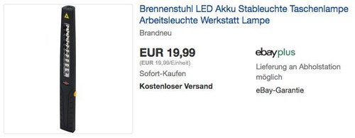 Brennenstuhl LED Akku Stableuchte Arbeitsleuchte - jetzt 20% billiger