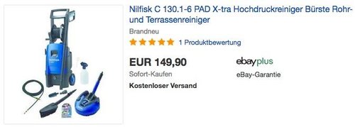 Nilfisk C 130.1-6 PAD X-tra Hochdruckreiniger - jetzt 12% billiger Nilfisk C 130.1-6 PAD X-tra Hochdruckreiniger - jetzt 12% billiger