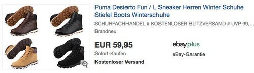 Schuhe Winter Puma L Desierto Herren Stiefel Sneaker Boots Schuhe Winter Puma L Desierto Herren Stiefel Sneaker Boots