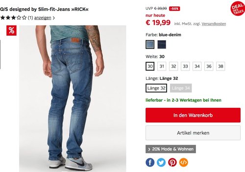 Q/S designed by Slim-fit-Jeans RICK - jetzt 19% billiger