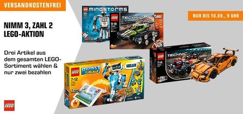 Saturn 3 für 2 Lego-Aktion: 3 Titel kaufen und günstigsten Artikel kostenlos erhalten - jetzt 27% billiger