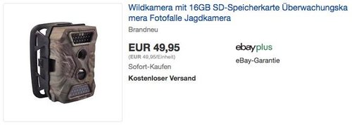 Ultrasport Wildkamera Überwachungskamera mit 16GB SD-Speicherkarte - jetzt 21% billiger