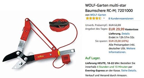 Wolf Garten Multi Star Baumschere Astschere Rc M Astscheren