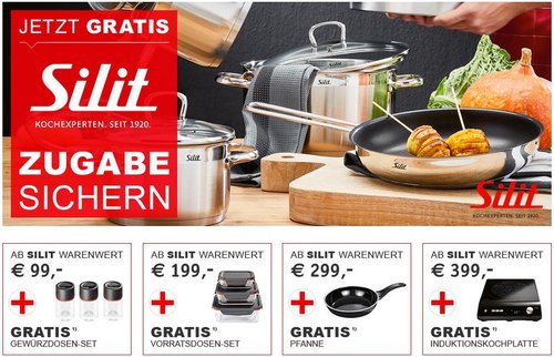 XXXLutz Silit On Top - Aktion: z.B. SILIT Passion Black Kochtopfset 5-tlg. inkl 3er SILIT Vorratsdosenset - jetzt 13% billiger