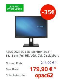 ASUS C624BQ (24,1") 61,13 cm LED-Monitor mit Lautsprecher - jetzt 16% billiger ASUS C624BQ (24,1") 61,13 cm LED-Monitor mit Lautsprecher - jetzt 16% billiger