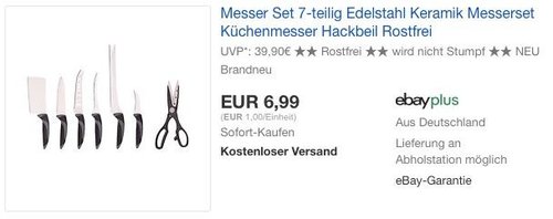Ceramicle Premium Messer-Set 7-teilig - jetzt 50% billiger Ceramicle Premium Messer-Set 7-teilig - jetzt 50% billiger
