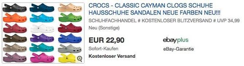 crocs Classic Cayman Unisex-Erwachsene Clogs - jetzt 13% billiger crocs Classic Cayman Unisex-Erwachsene Clogs - jetzt 13% billiger