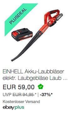 EINHELL GE-CL 18 Li Kit Akku-Laubbläser inkl. 1,5 Ah Power-X-Change System-Akku + Schnelllader - jetzt 10% billiger EINHELL GE-CL 18 Li Kit Akku-Laubbläser inkl. 1,5 Ah Power-X-Change System-Akku + Schnelllader - jetzt 10% billiger