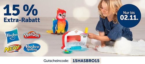 myToys.de 15% Extra-Rabatt auf Artikel der Marke Hasbro: z.B. Hasbro FurReal Friends JJ, mein hopsender Mops - jetzt 14% billiger