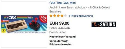 THE C64-MINI Spielkonsole - jetzt 22% billiger