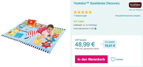 Yookidoo Spieldecke Discovery - jetzt 16% billiger Yookidoo Spieldecke Discovery - jetzt 16% billiger