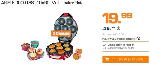 Ariete 188 Muffin mit Cupcake Maker - jetzt 17% billiger
