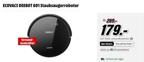 ECOVACS DEEBOT 601 Staubsaugerroboter - jetzt 33% billiger