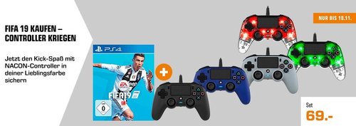 FIFA 19 PS4 + einen Nacon Controller nach Wahl - jetzt 19% billiger