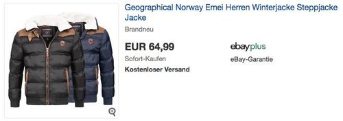 Geographical Norway Emei Herren Winterjacke - jetzt 13% billiger Geographical Norway Emei Herren Winterjacke - jetzt 13% billiger