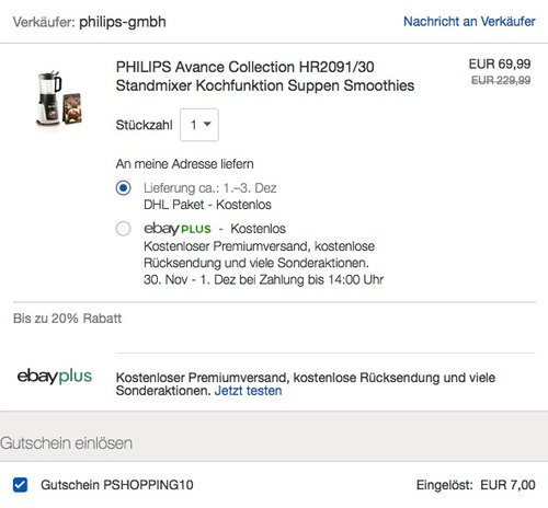 PHILIPS Avance Collection HR2091/30 Standmixer mit Kochfunktion (neu und unbenutzt, aber leichte Verpackungsmängel können vorhanden sein) - jetzt 10% billiger