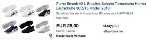 Puma Smash v2 L Herren Sneaker in verschiedenen Größen und Farben - jetzt 17% billiger Puma Smash v2 L Herren Sneaker in verschiedenen Größen und Farben - jetzt 17% billiger