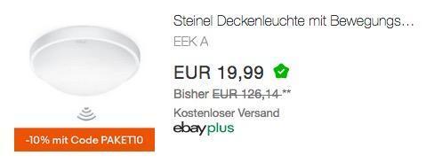 Steinel Deckenleuchte RS 10-4 L mit  Bewegungsmelder - jetzt 55% billiger