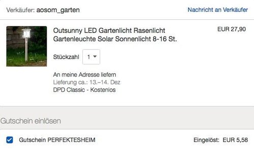Outsunny LED Solar-Gartenlicht  aus Edelstahl - jetzt 20% billiger