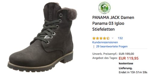 PANAMA JACK Damen Panama 03 Igloo Stiefeletten - jetzt 14% billiger PANAMA JACK Damen Panama 03 Igloo Stiefeletten - jetzt 14% billiger