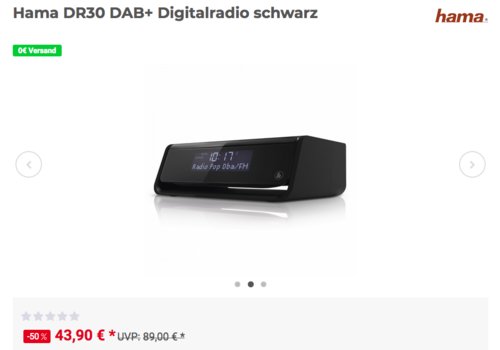 Hama DR30 DAB+ Digitalradio, schwarz Hama DR30 DAB+ Digitalradio, schwarz