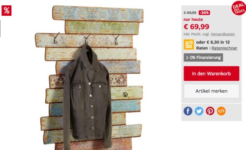 Home affaire Garderobe »Pastell« - jetzt 28% billiger Home affaire Garderobe »Pastell« - jetzt 28% billiger