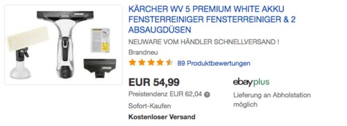 Kärcher WV5 Premium Fensterabzieher, weiß - jetzt 11% billiger Kärcher WV5 Premium Fensterabzieher, weiß - jetzt 11% billiger