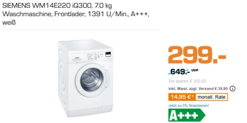 SIEMENS WM1 4E220 iQ300 7.0 kg Waschmaschine SIEMENS WM1 4E220 iQ300 7.0 kg Waschmaschine