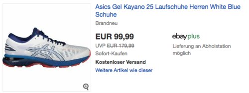 Asics Gel Kayano 25 Herren Laufschuhe, weiß/blau Asics Gel Kayano 25 Herren Laufschuhe, weiß/blau