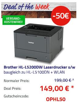 Brother HL-L5200DW A4 Laserdrucker s/w Brother HL-L5200DW A4 Laserdrucker s/w