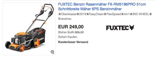 FUXTEC FX-RM5196PRO Benzin-Rasenmäher, 51 cm Schnittbreite FUXTEC FX-RM5196PRO Benzin-Rasenmäher, 51 cm Schnittbreite