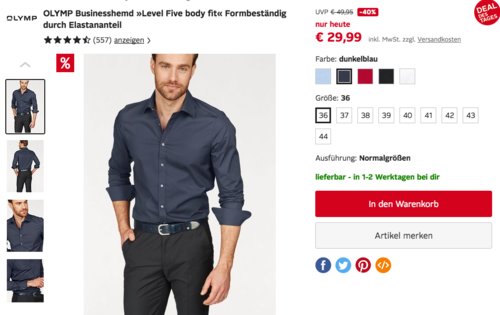 OLYMP Businesshemd "Level Five Body Fit" in verschiedenen Farben OLYMP Businesshemd "Level Five Body Fit" in verschiedenen Farben