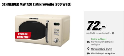 SCHNEIDER MW 720 C Mikrowelle, Creme SCHNEIDER MW 720 C Mikrowelle, Creme