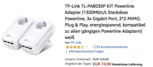 TP-Link TL-PA8030P Powerline Adapter KIT TP-Link TL-PA8030P Powerline Adapter KIT