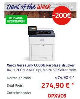 Xerox VersaLink C600N Farblaserdrucker + 75€ Cashback Xerox VersaLink C600N Farblaserdrucker + 75€ Cashback