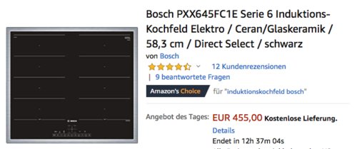 Bosch PXX645FC1E Serie 6 Induktions-Kochfeld, 58,3 cm Bosch PXX645FC1E Serie 6 Induktions-Kochfeld, 58,3 cm