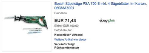 Bosch Säbelsäge PSA 700 E inkl. 4 Sägeblätter, Karton Bosch Säbelsäge PSA 700 E inkl. 4 Sägeblätter, Karton